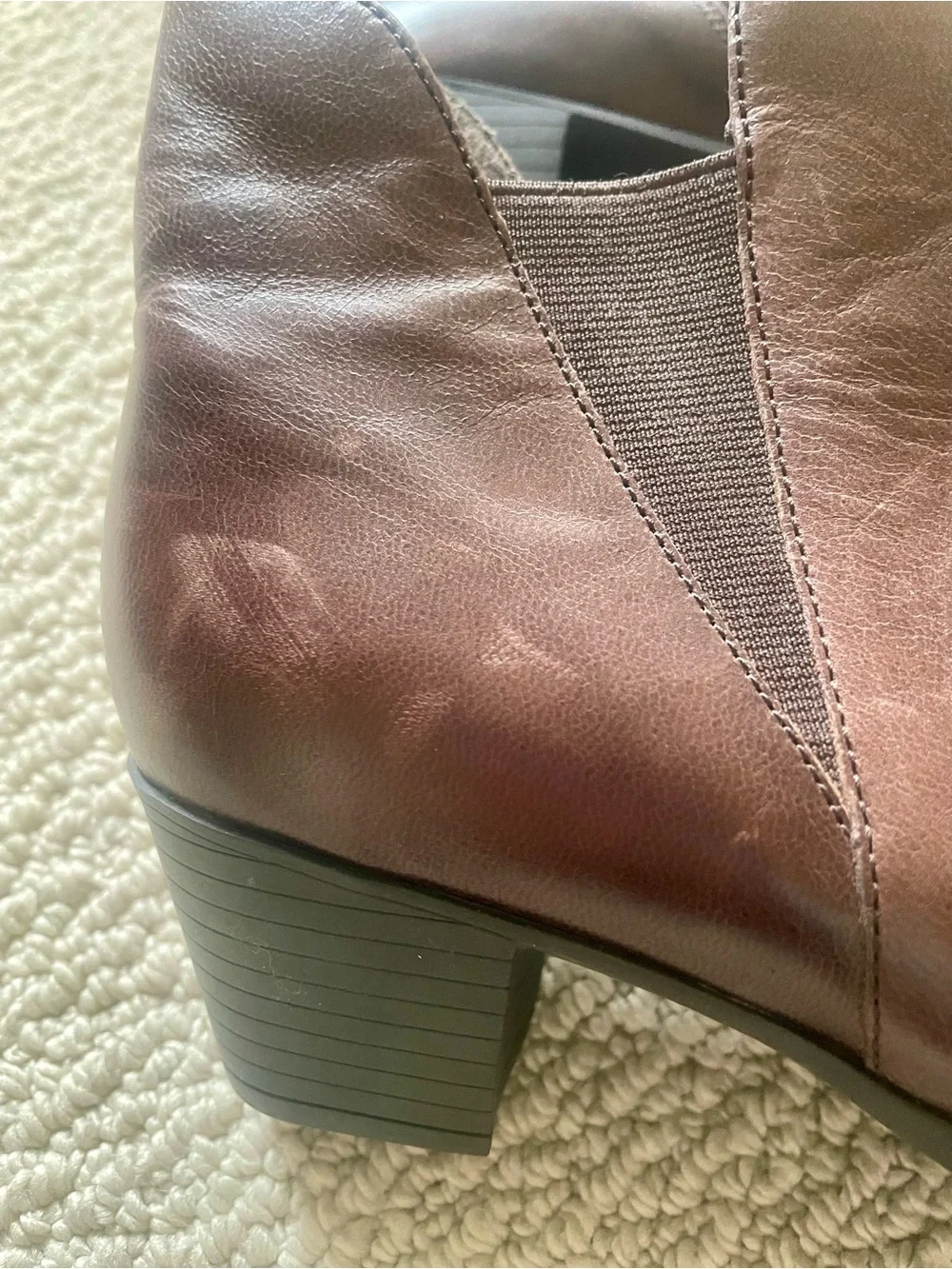 Munro Brown Leather Ankle Booties